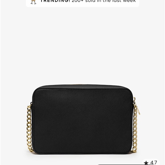 Michael Kors Jet Set Black Leather Crossbody Bag - Picture 5 of 12